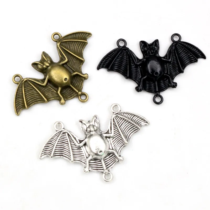 48x30mm 4pcs Antique Silver Plated Bronze Plated Bat Connector Handmade Charms Pendant:DIY for bracelet necklace