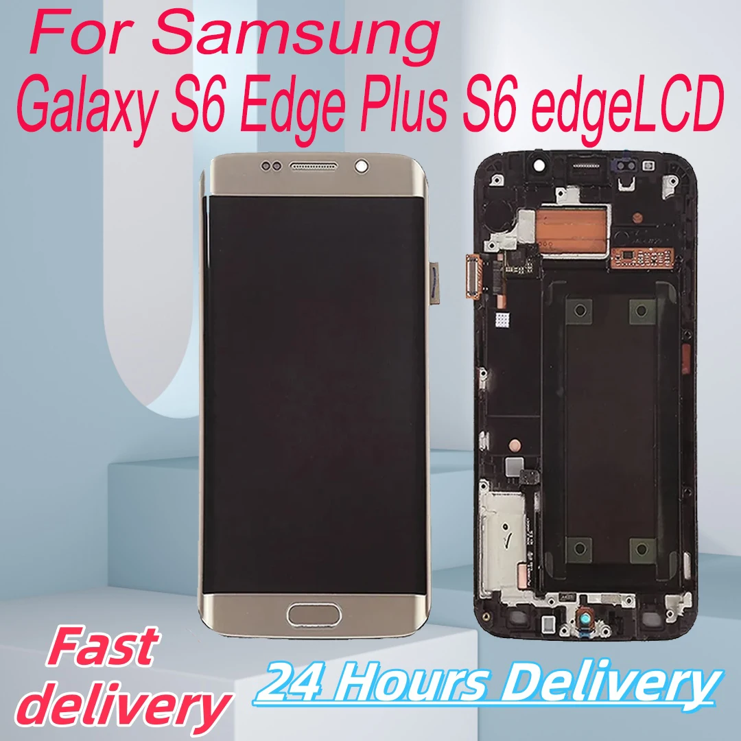 AAA+++ With Burn Shadow Amoled LCD For Samsung Galaxy S6 Edge PLus G928 G928F Touch Screen Digitizer Assembly Replacement