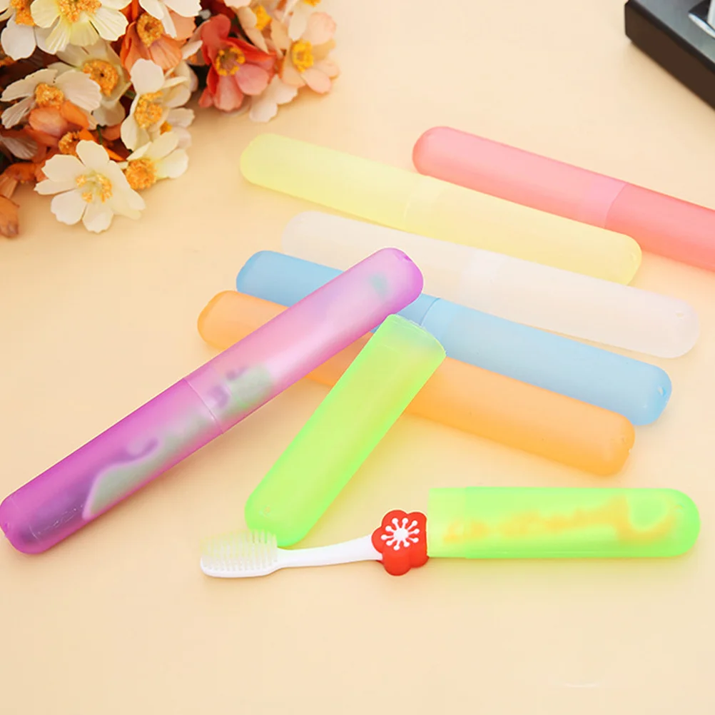 

21 Pcs Toothbrush Storage Box Case for Traveling Portable Container Plastic Holders Camper Cup