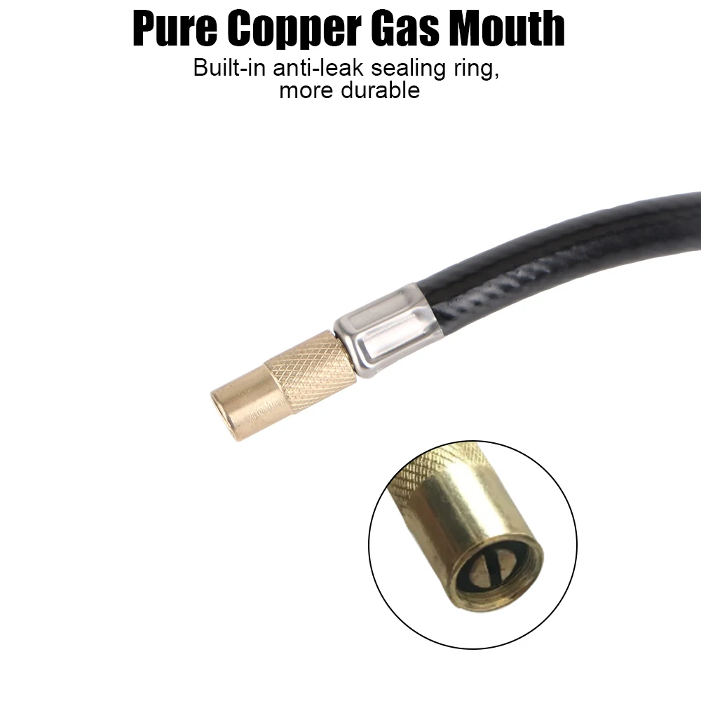 أنبوب طويل متر 0-100PSI لنظام مراقبة السيارات للدراجات النارية سيارة قياس ضغط الإطارات اختبار الهواء الإطارات عالية الدقة