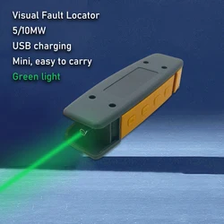 2023 New 5MW, 10MW VFL Visual Fault Locator,Recargable Fiber Optic Green Laser Pen FTTH Fiber Optic Cable Test Green Light Pen