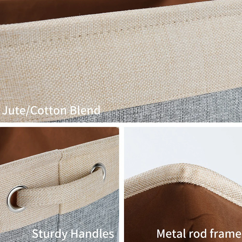 

Folding Laundry Baskets Household Storage Basket Dirty Clothes Organizer Cotton Linen Container Japanese Style Home Sundries