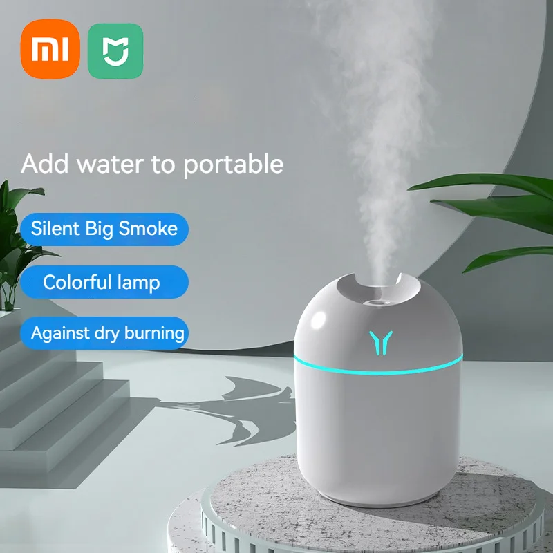 

Xiaomi Mijia 250ML USB Mini Air Humidifiers Aroma Essential Oil Diffuser For Home Car Mute Mist Maker Diffuser with Color Light