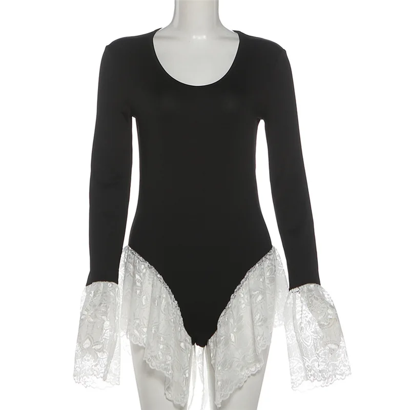 Macacão Feminino Preto e Branco com Renda, Calças Curtas Sexy, Traje de Primavera para Prom, Casual, Formal, Casamento, Aniversário, Noite