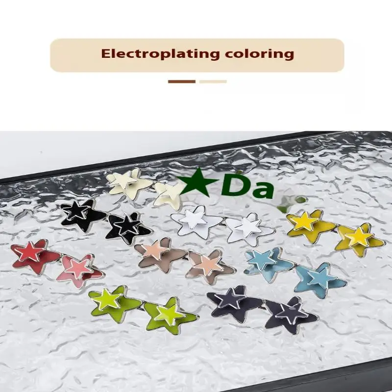 1 Pair Women Adjustable Metal Star Belt Seamless Invisible Waistband Buckle Jean Waist Tightening Tool No Sewing Required