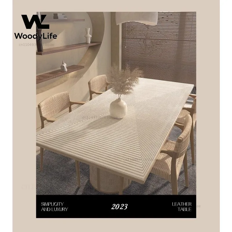 Dining Table Mat Waterproof and Oil-proof Pvc Tablecloth Leave-in, Anti-scalding and Heat Insulation Pad Light