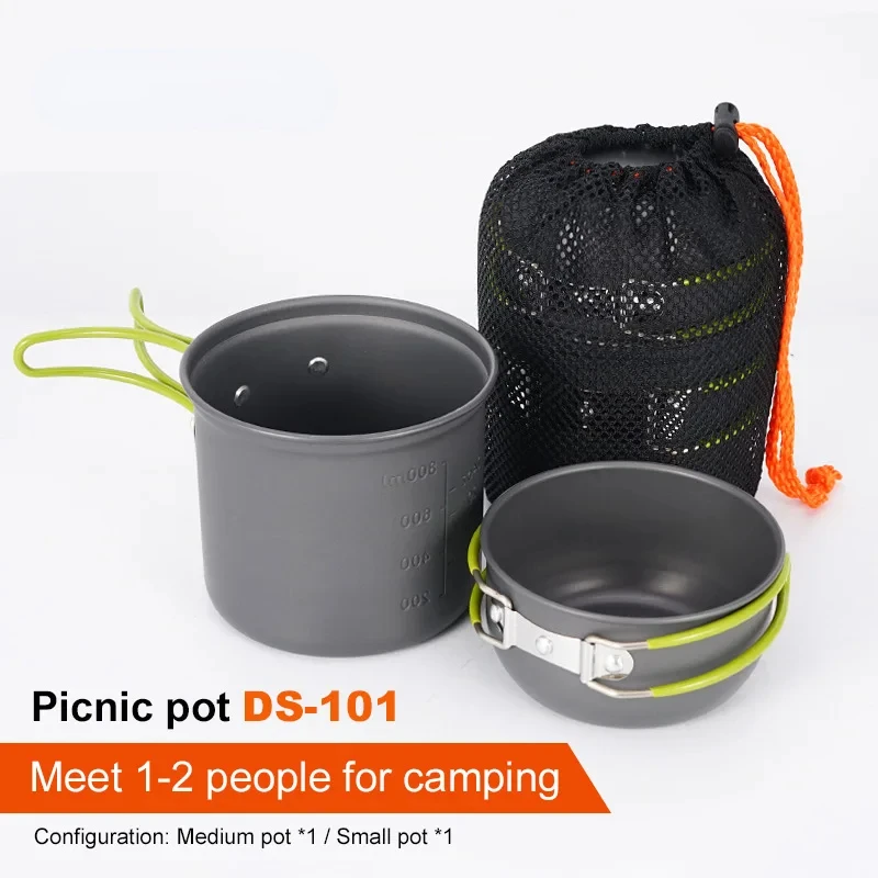 

Ultralight Camping Cooking Utensils Outdoor Tableware Pot Set Hiking Picnic Travel Tourist Dishes Supplies Equipment