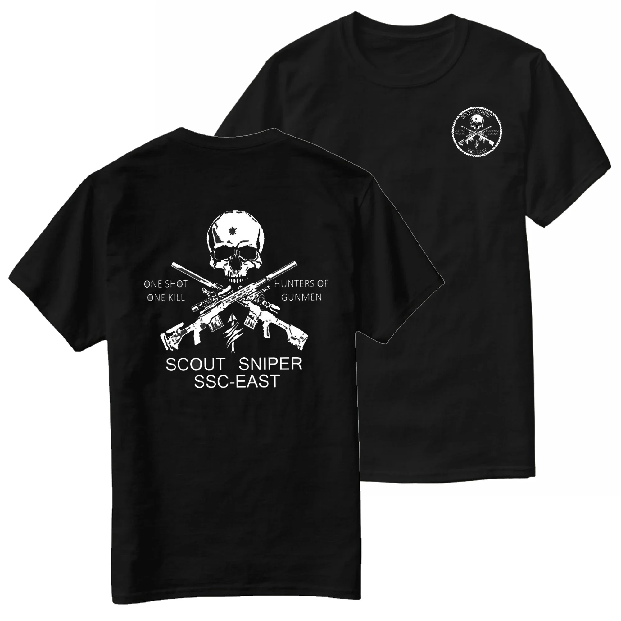 

US Marine Corps Scout Sniper SSC-East Army Military T-Shirt 100% Cotton O-Neck Short Sleeve Summer Casual Mens T-shirt