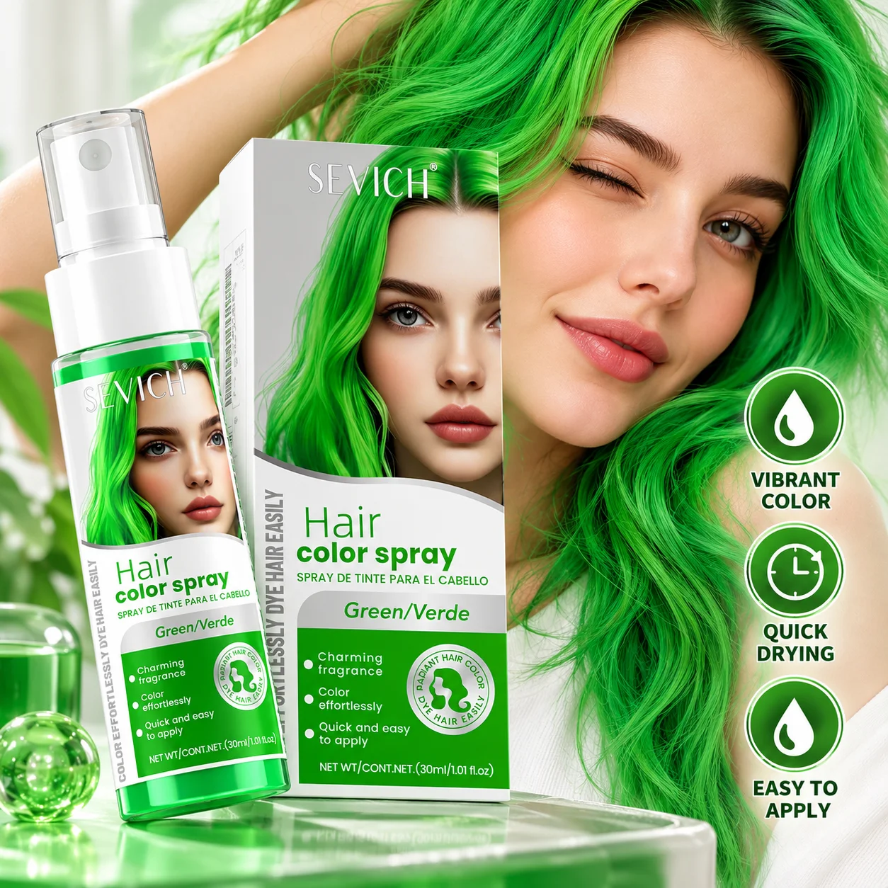 SEVICH 8 Colors Hair Color Dye Spray For Men and Women ﻿Halloween One-Time Hair Colour Wax Hair Salon Hair Care Styling Products