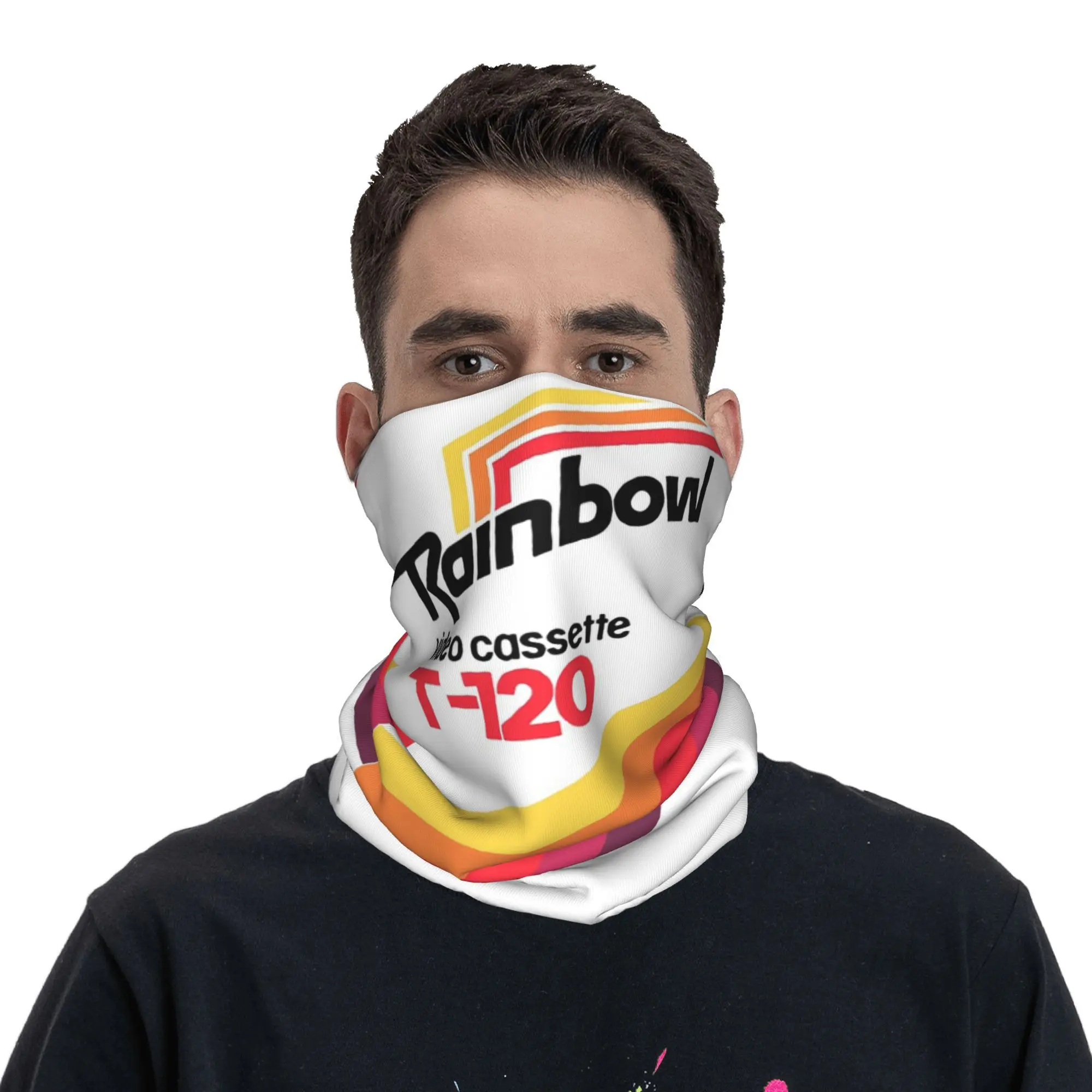 Retro VHS tape vaporwave aesthetic Bandana Neck Cover Printed Wrap Scarf Multifunction Headband Running For Men Women Adult