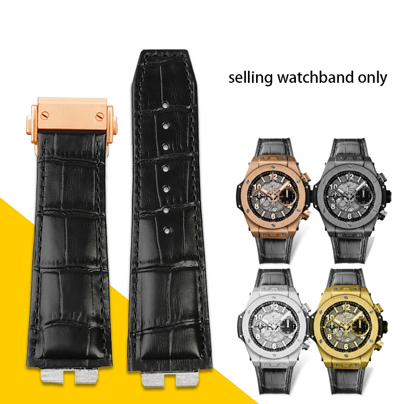 bracelet-de-montre-en-cuir-veritable-pour-hublot-big-bang-411-haute-qualite-degagement-rapide-en-cuir-de-vache-27mm
