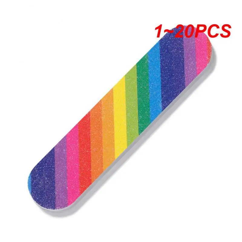 1 ~ 20PCS สองด้านเล็บไฟล์ไม้เล็บเท้ากรูมมิ่งสําหรับ Professional Finger Toe เล็บมืออาชีพเครื่องมือขายส่ง