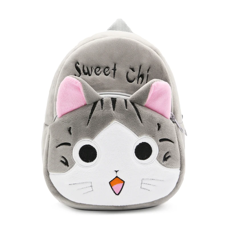Lovely Cat Shape Backpack Cute Cartoon Animal Plush Cartoon Backpack School Bags For Toddle Kids Children MINI Bookbags mochila