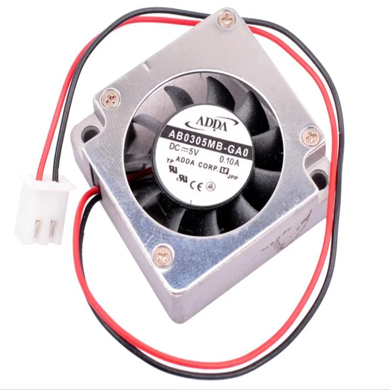 Wholesale fan: AB0305MB-GA0 ADDA 3cm 3010 5V 0.10A two-wire metal high-temperature resistant miniature blower fan