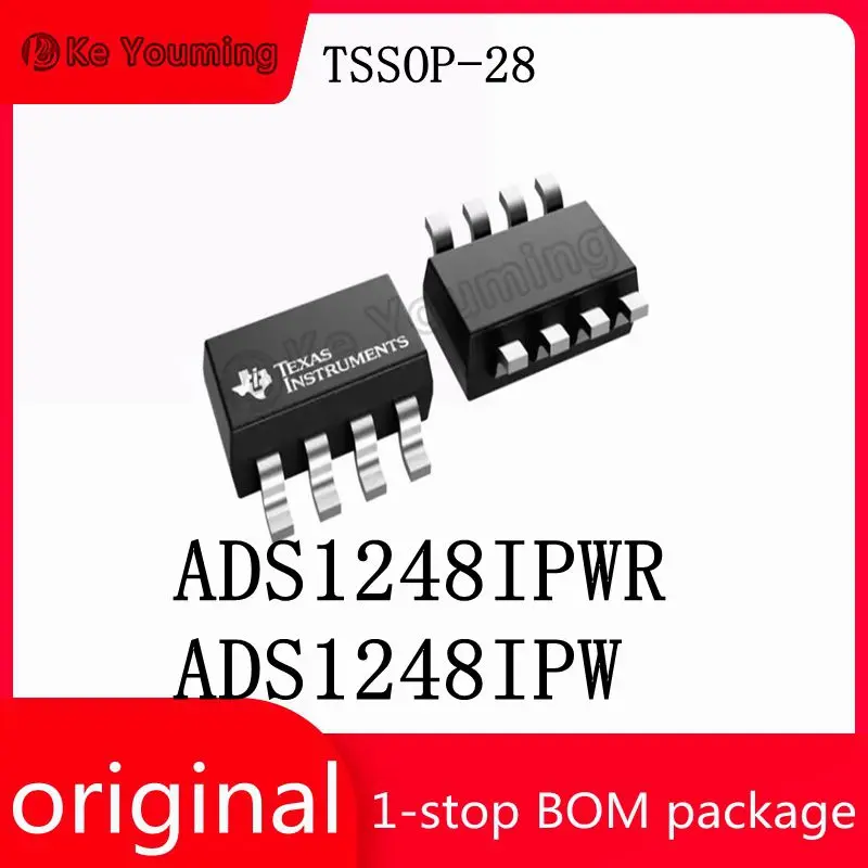 ADS1248IPWR ADS1248IPW TSSOP-28 Integrated Circuit (IC) Data Acquisition, Analog-to-Digital Converter (ADC), 1Pc