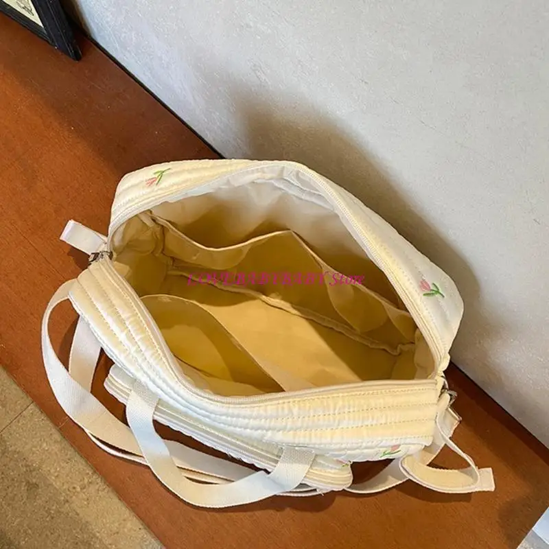 Fashionable Storage Case Large Bear/Flower Embroidery Mother Bag Portable 4XBC