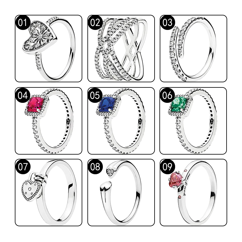 925 Sterling Silver Wedding Rings For Women Fine Jewelry Hearts of Winter Cosmic Lines Shooting Star Timeless Elegance Love Lock