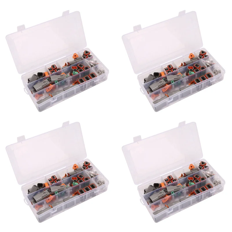 

B23B 560Pcs Deutsch DT Series Waterproof Wire Connector Kit DT06-2/3/4/6S DT04-2/3/4/6P Automotive Sealed Plug With Pins Box