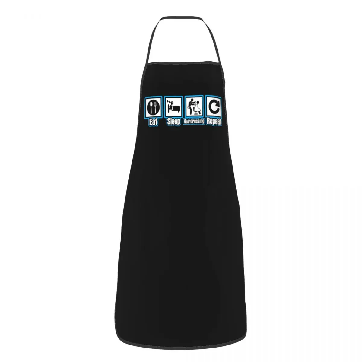 Funny Eat Sleep Hairdresser Repeat Apron Women Men Unisex Bib Barber Hairstylist Cooking Kitchen Tablier Cuisine Chef Gardening