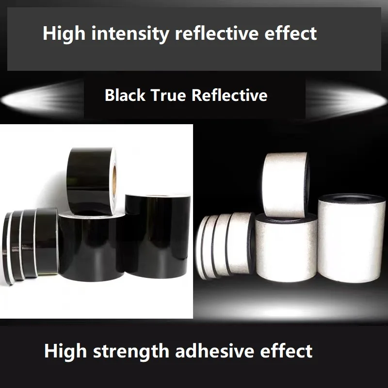 20cm/15cm/10cm Black Reflective Tape Sticker