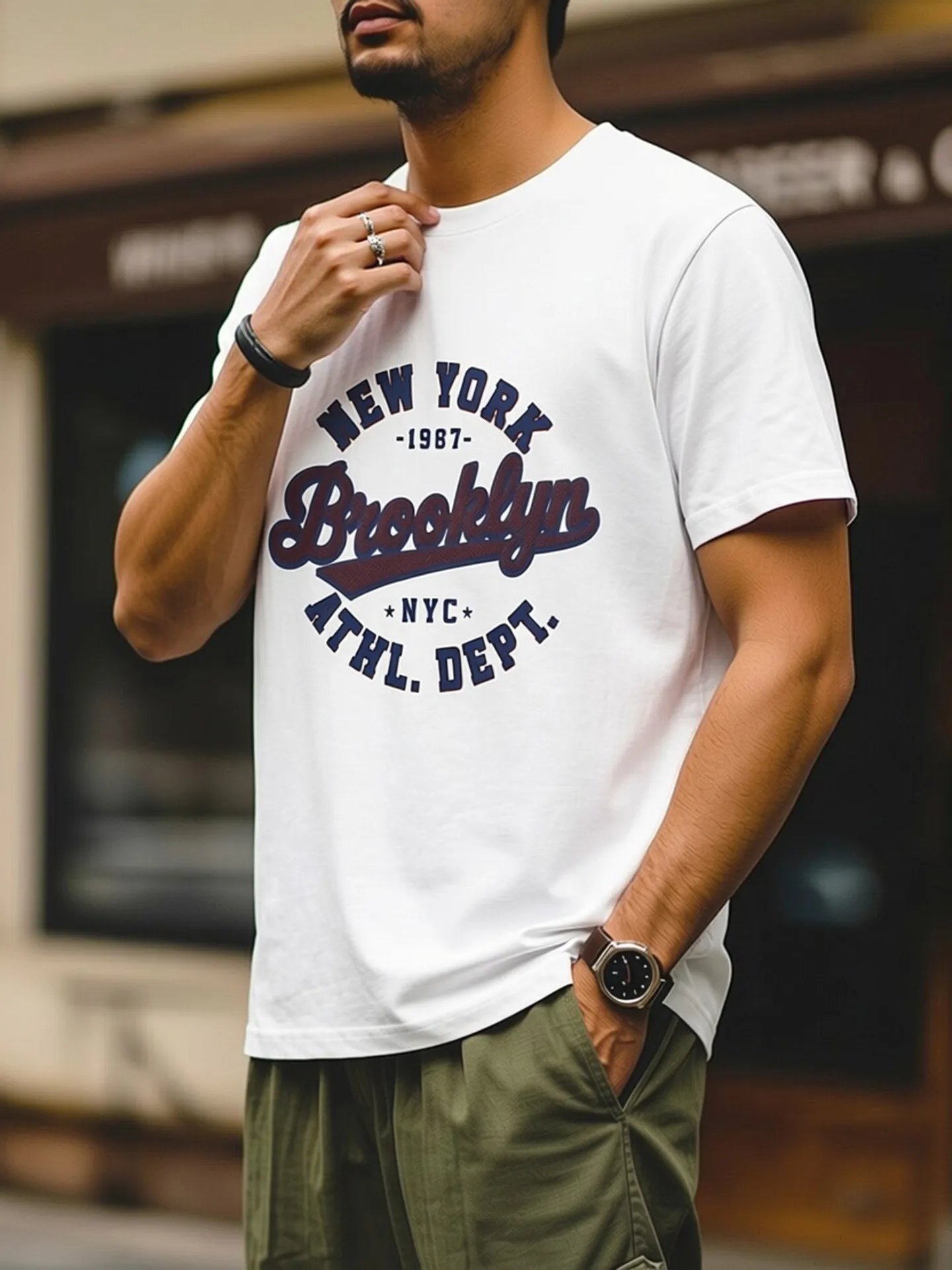 7076# 2026 Summer New American Retro Short Sleeve O-neck Letter Printed T-shirt Men's Fashion 100% Cotton Washed Casual Tops