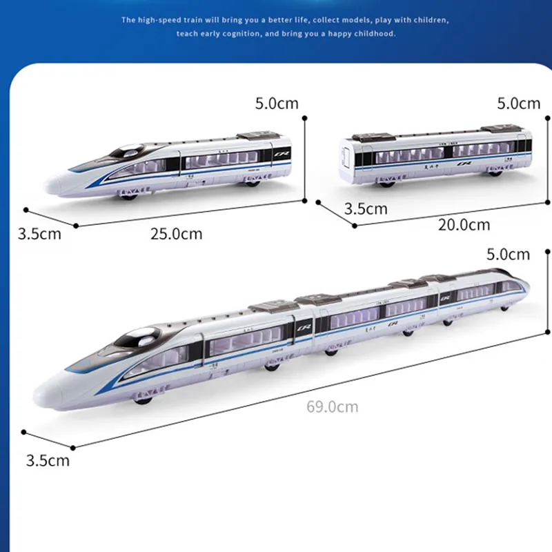 เด็กโลหะผสมรถไฟความเร็วสูงรุ่นToys1:38 โลหะผสมDiecast Subwayชุดของเล่นของขวัญกล่องของขวัญเด็กรถไฟของเล่น