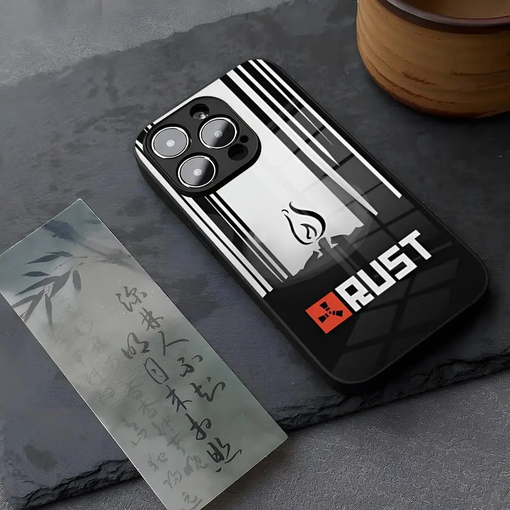 RUST Game Phone Case Tempered Glass For IPhone 14 15 16 13 12 11 Pro XS Max Plus Mini 16e Coque