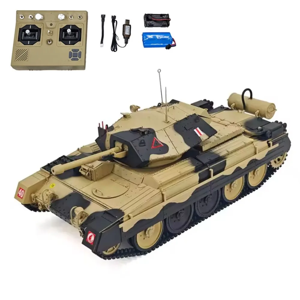 Offre américaine 1/16 2.4G RC char militaire CoolBank croisé MK III réservoir de commande sans fil modèle 360 ° Lampes sonores de fumée rotatives à tourelle RTR