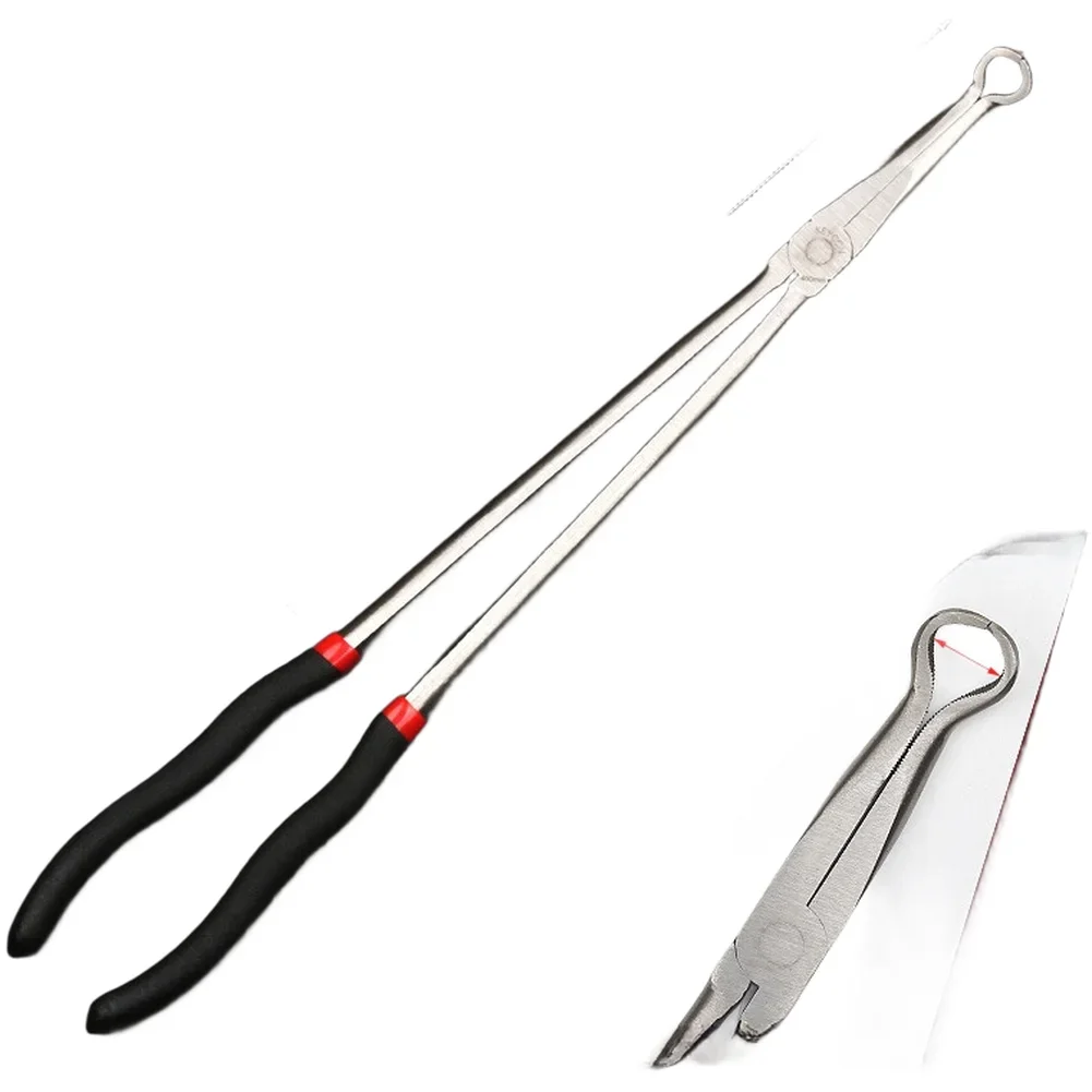 11 Inch Long Nose Pliers Set With 45 90 Degree Bent Head O Ring Clamp 280mm Reach Straight Pliers O-Shaped Round Pliers