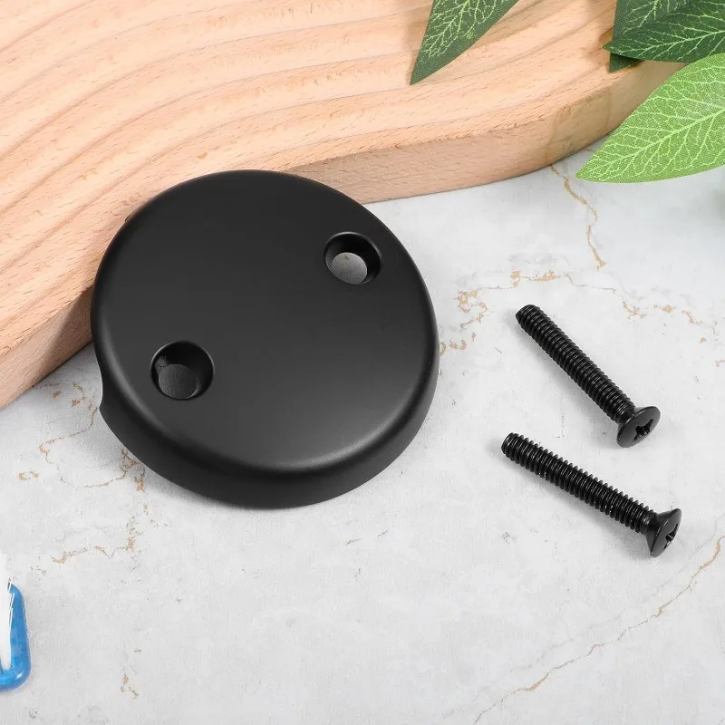 

Сливная крышка для перелива ванны с 2 отверстиями и переливной пластиной с 2 винтами, подходит для большинства стандартных дренажных аксессуаров для ванны