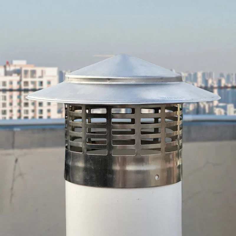 Stainles Steel Chimney Cap 75/110/160/200mm For Exterior Wall Roof Pipe Exhaust Vent Chimney Exhaust Hood Air Outlet Chimney Cap