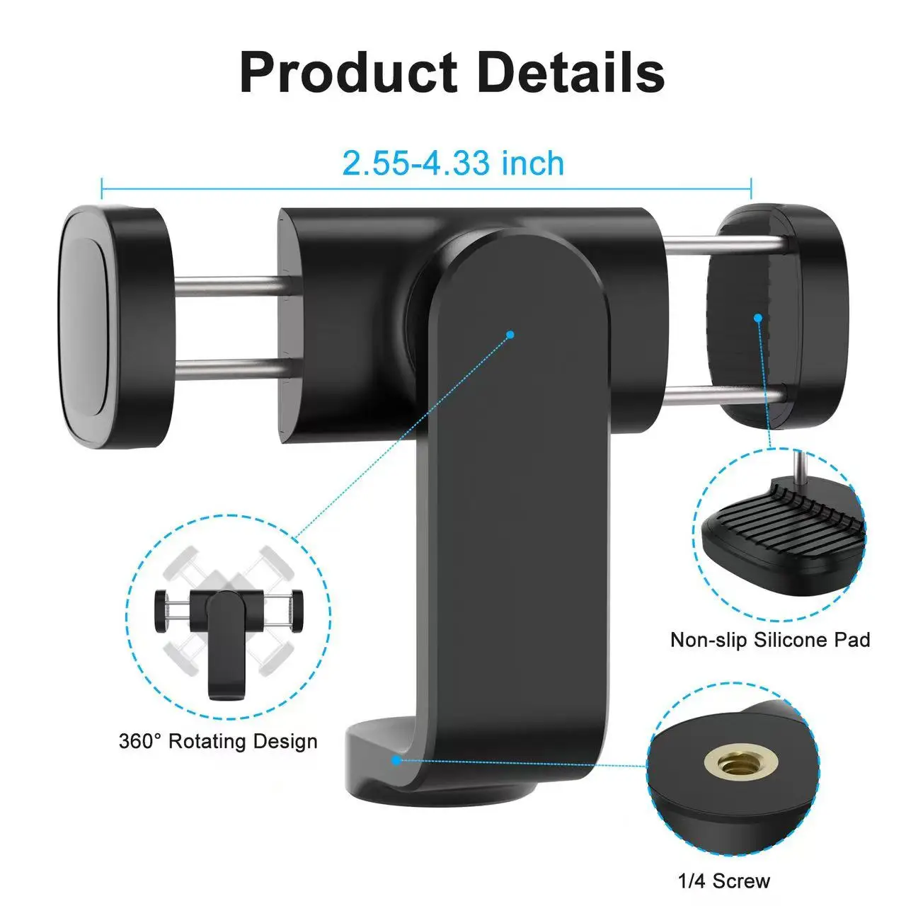 Ckhb-24D 차량 탑재형 확장 흡입 컵 브래킷 360도 파노라마 카메라 캠코더 촬영 고정 브래킷 베이스