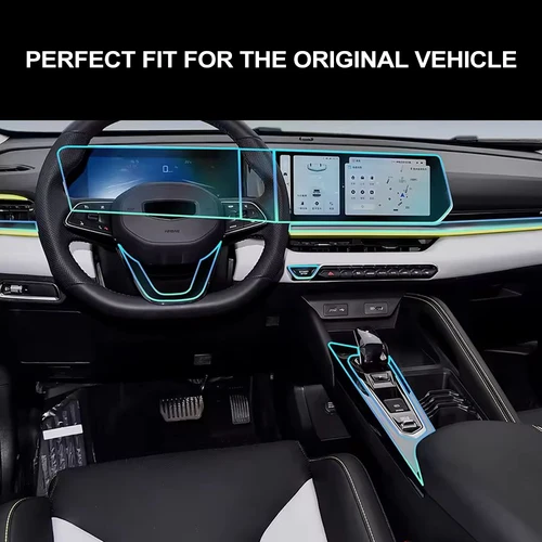 Imagen 2 del producto Película Protectora de TPU para el Interior del Automóvil, para Geely COOLRAY 2022 2023 2024 Binyue Cool, Panel de Consola Central, Antiarañazos, Precortada, PPF