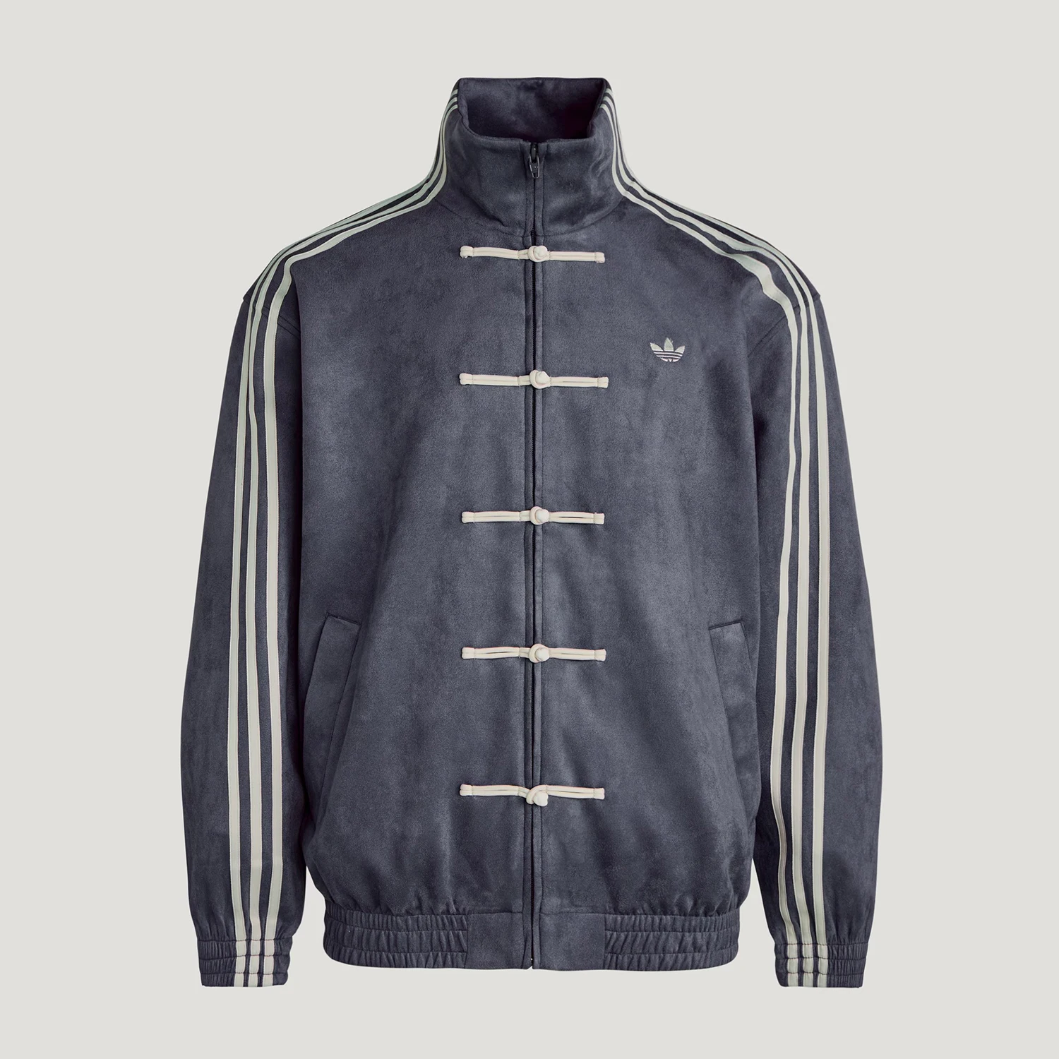 Adidas genuine clover men's and women's loose new Chinese casual jacket KR0295 image 3