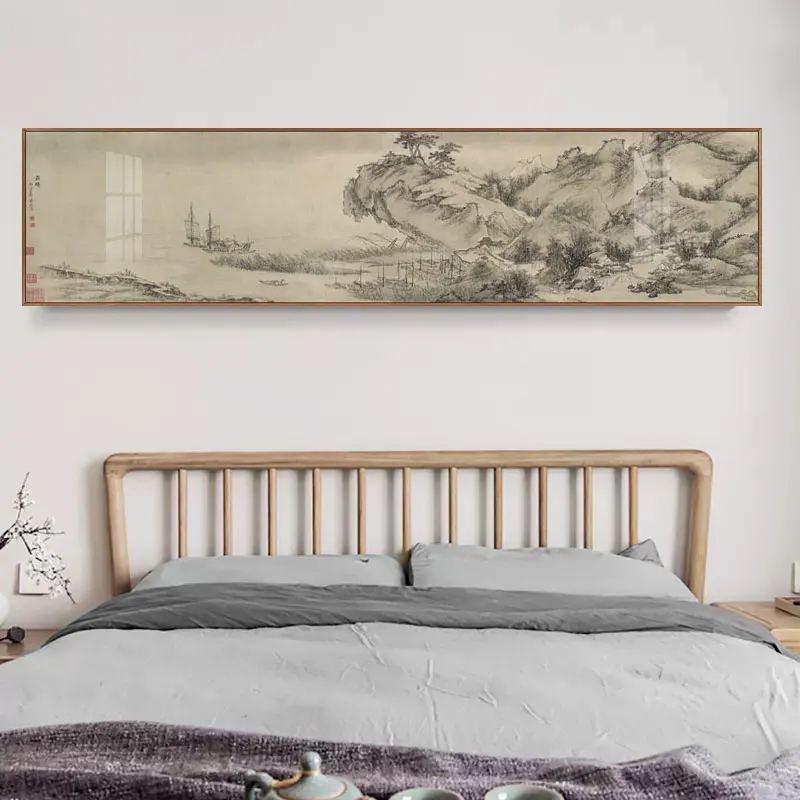 Traditional Chinese Restaurant Famous Wu Hong Landscape Wall Art Poster Canvas Painting Print Study Living Room Home Décor