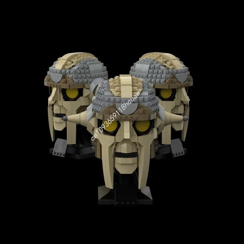 635pcs MOC Huyang Head Helm Collectie Model Bouwstenen Speelgoed Architectuur DIY Idee Onderwijs Kerstcadeau Kinderen Verjaardag