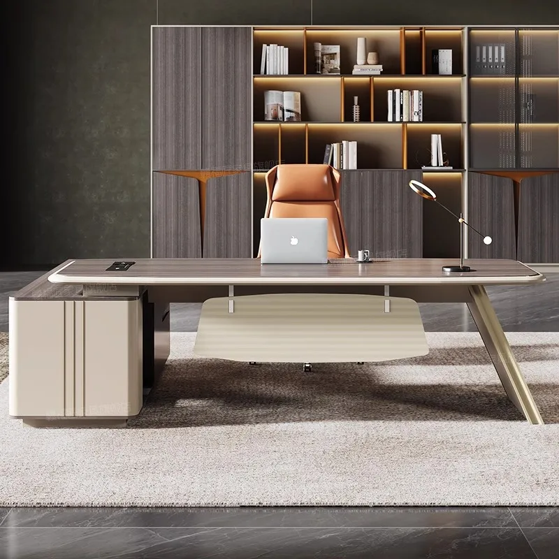 

Light Luxury Simple Supervisor Manager Desk Boss Office Single Desk Simple Modern