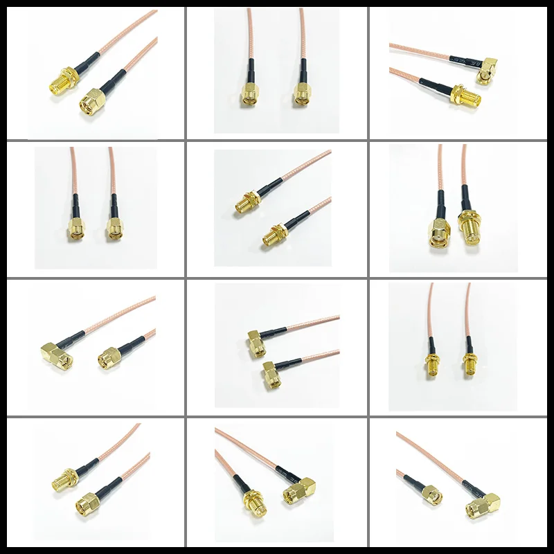 OKM 5pcs SMA Female Bulkhead Mount to SMA Male RG316 Antenna Extension RF Cable  Custom Length Compatible with 4G LTE Router