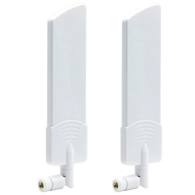 2PCS 5G/3G/4G/GSM Full Band Glue Stick Omni Wireless Smart Meter Router Module Gain 40Dbi Antenna, White SMA Male