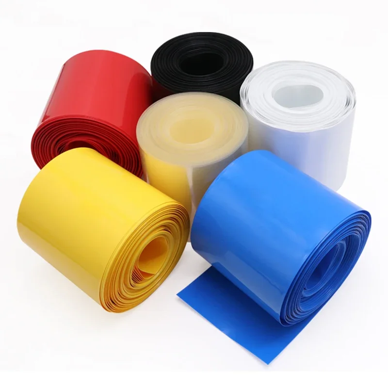 2/5/10/50m Width 91mm PVC Heat Shrink Tube Insulated Film Wrap Protection Case Wire Cable Sleeve Lithium Battery 18650 Pack