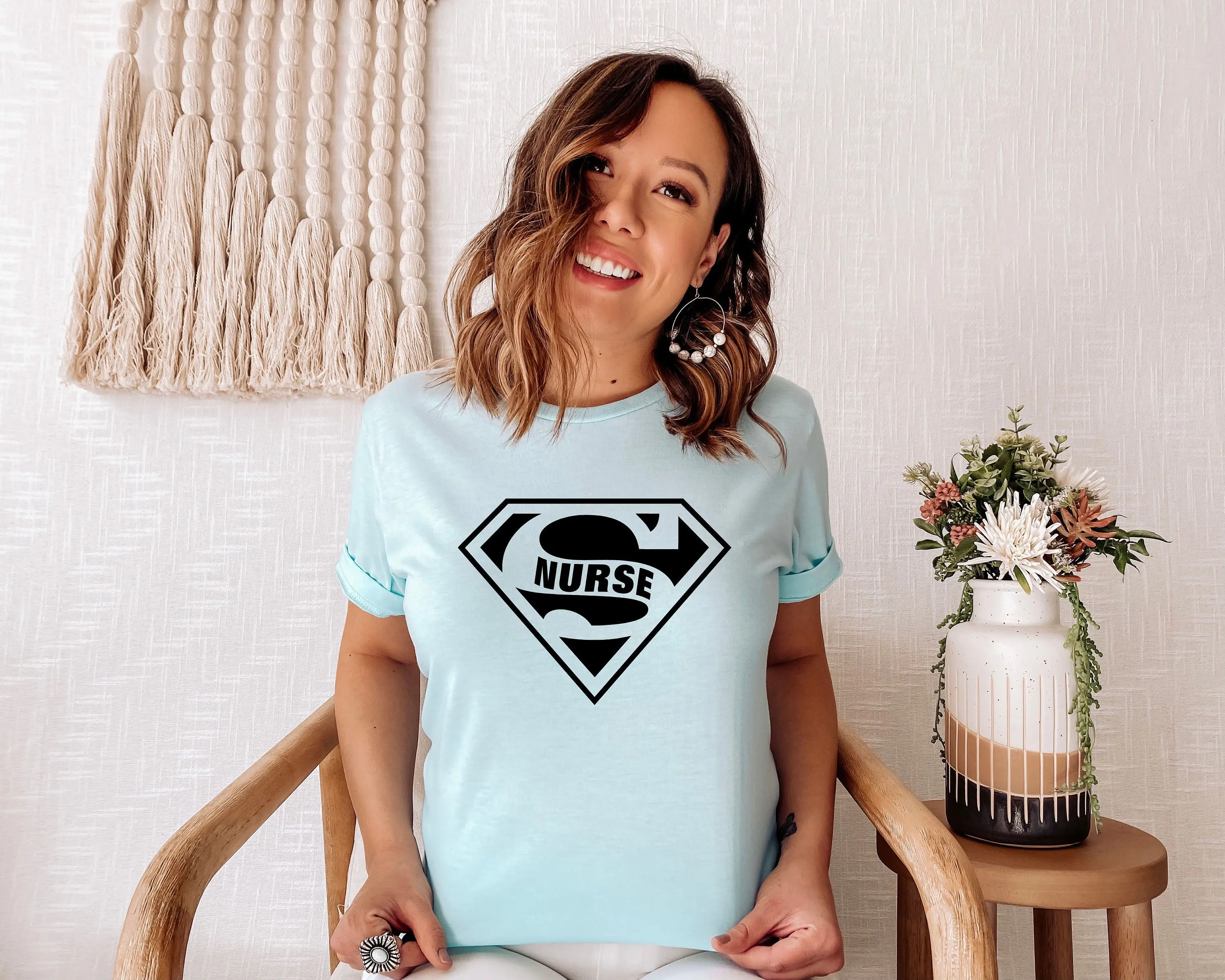 Super Nurse Shirt Superhero Funny Gift RN Shirts Week Nursing School Tee