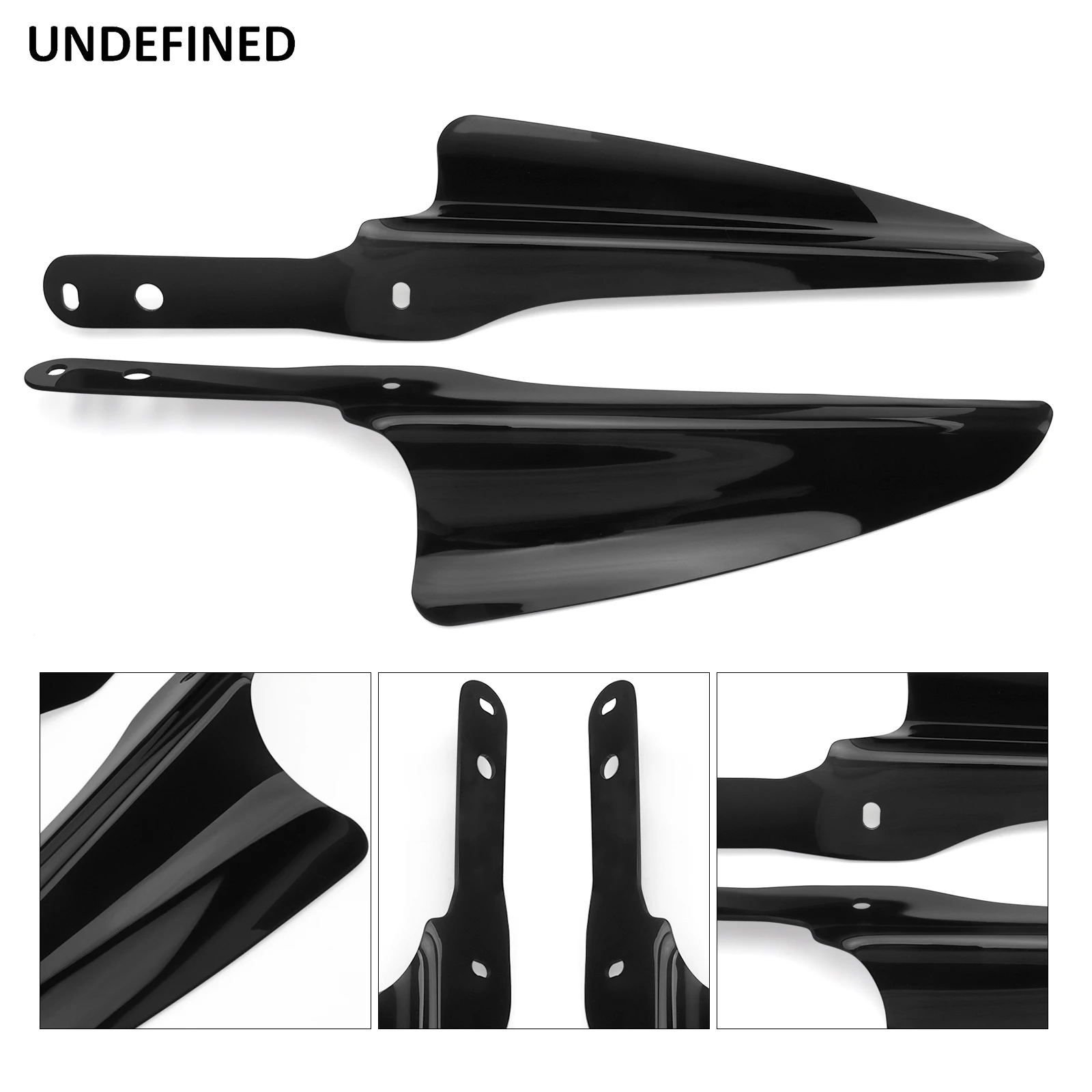 Motorcycle Black Fork Front Wind Baffle Windshield Deflector Trim For Harley Touring Road King Street Glide CVO 1995-2021