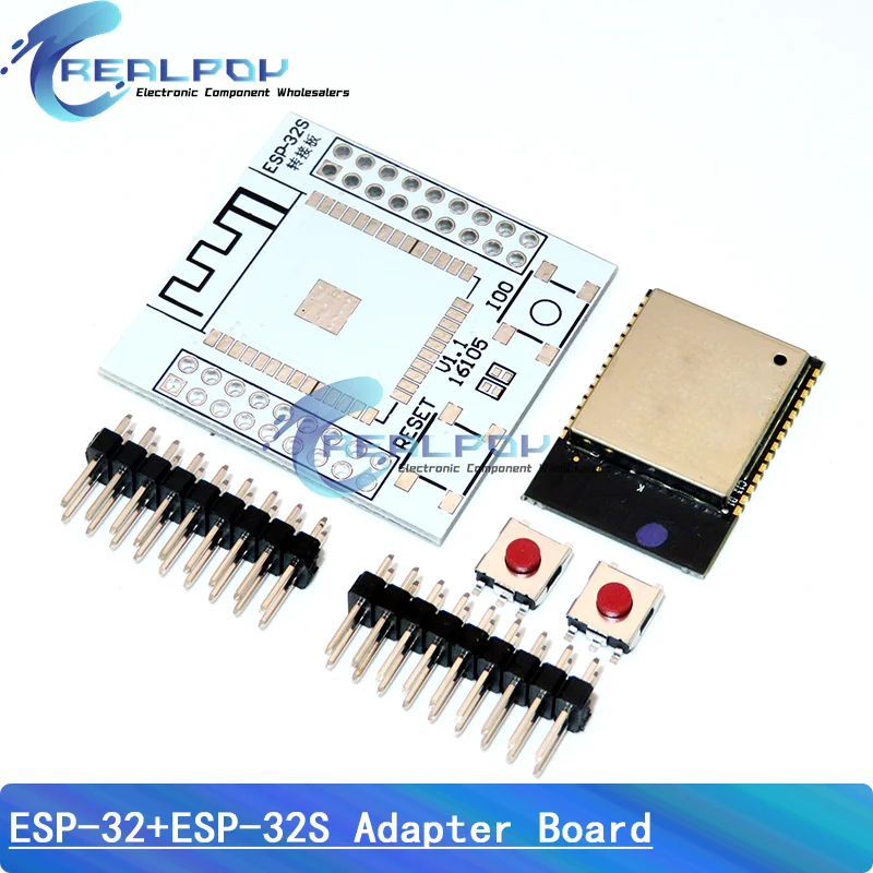 ESP-32S Wireless ESP32 ESP-32 Bluetooth and WIFI Dual Core CPU with Low Power Consumption MCU + Adapter Board