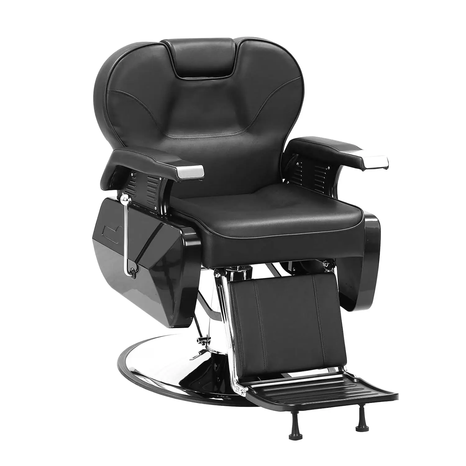 Heavy Duty Barber Chair for Barbershop, 330LBS Capacity Hydraulic Salon Chair with Reclining Back & Footrest,, Customized