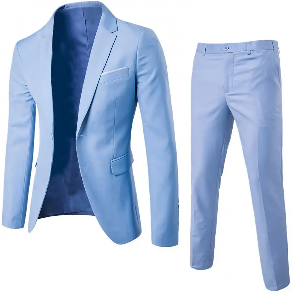 Ensemble de olympiques d'affaires pour hommes, blazers 2 pièces, pantalons combinés, vestes formelles élégantes, fête de mariage, décontracté, imbibé, 2023