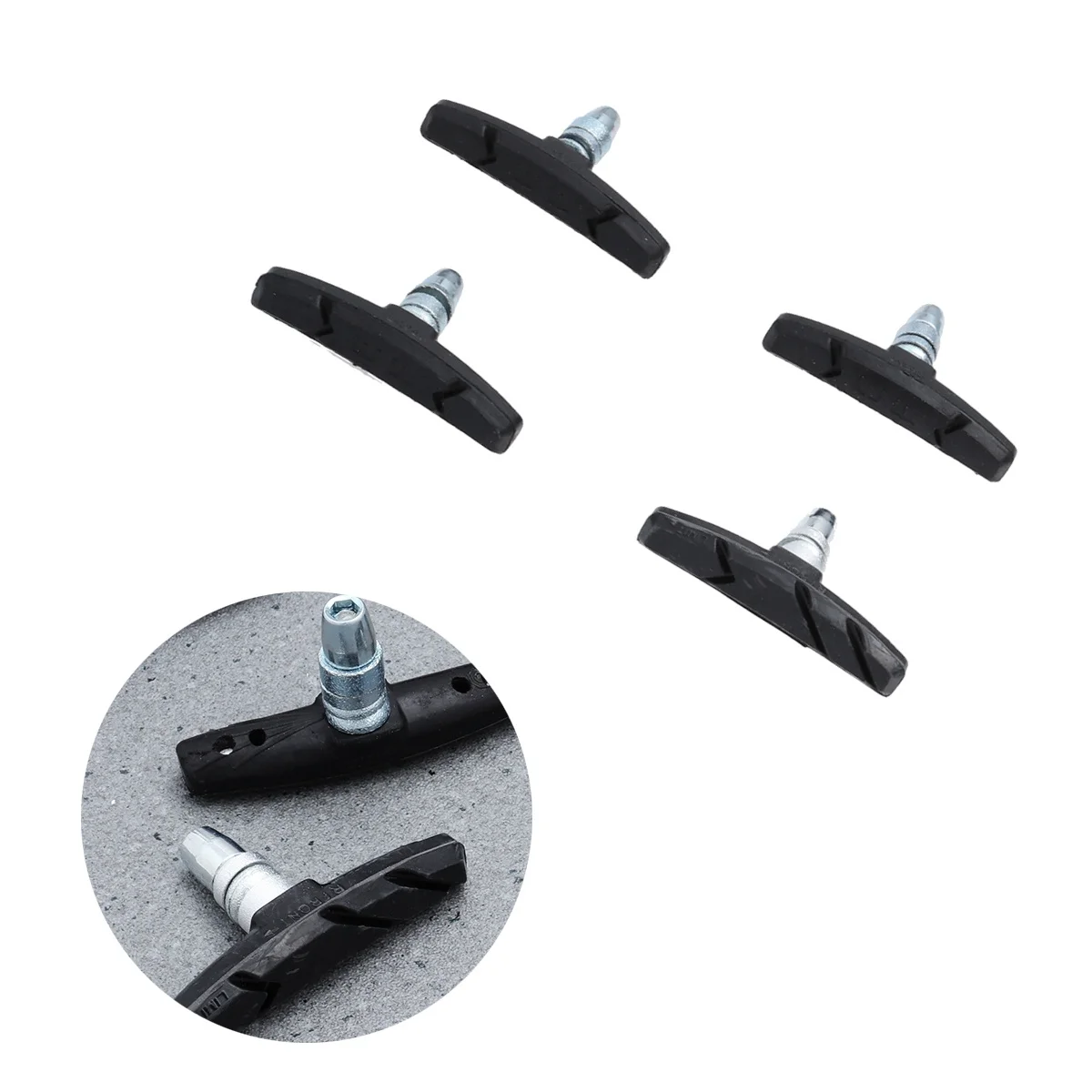 وسادات مطاطية سوداء من الفولاذ المقاوم للصدأ غير قابلة للانزلاق ومقاومة للاهتراء لنظام الفرامل الأمامية لنظام الدراجة على الطرق الجبلية #2