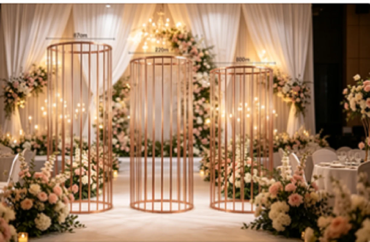 Modern Metal Wedding Arch Rustic Backdrop for Stage Birthday Party Home Celebration Decoration