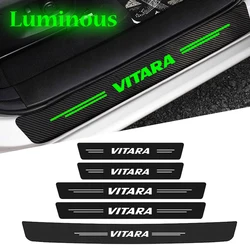 Luminous Car Threshold Tape for Suzuki Vitara Logo Door Sill Protector Night Glowing Trunk Bumper Guard Anti Scratch Stickers