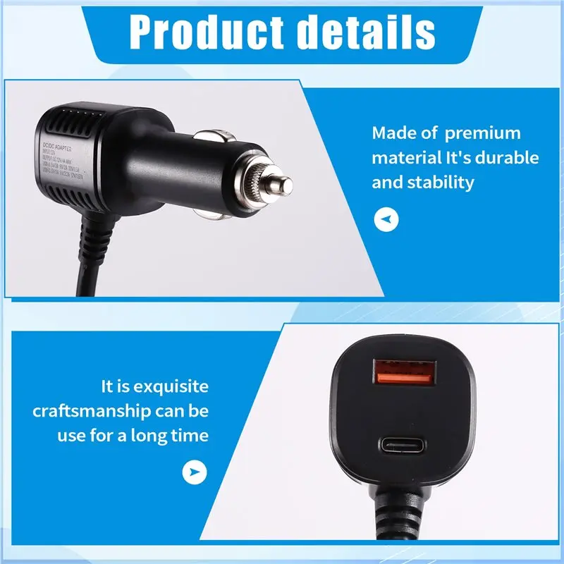 

Кабель питания постоянного тока 2 метра, адаптер для автомобильного прикуривателя 12/24В на 30В 3.5А, преобразователь напряжения, макс. 30В 2А для Starlink Mini-BTFL