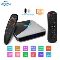 A95X F3 Air RGB Light TV Box Android 9.0 Amlogic S905X3 Smart TV BOX 4GB 64GB Dual Wifi 4K 60fps support Youtube 4K Media Player